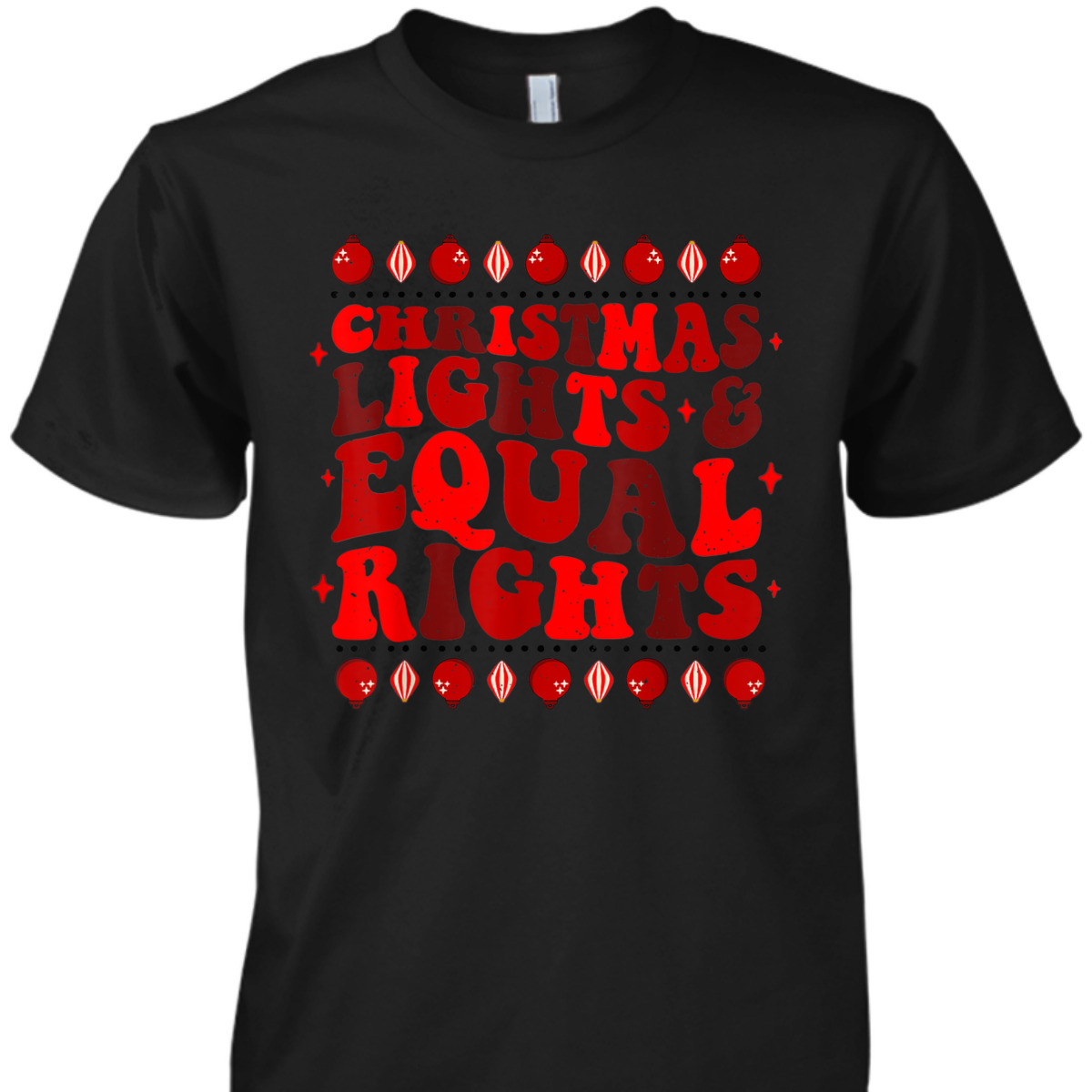 Christmas Lights & Equal Rights Feminist Pajama Pro-Choice T-Shirt