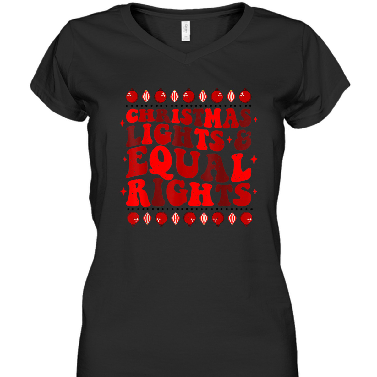 Christmas Lights & Equal Rights Feminist Pajama Pro-Choice T-Shirt