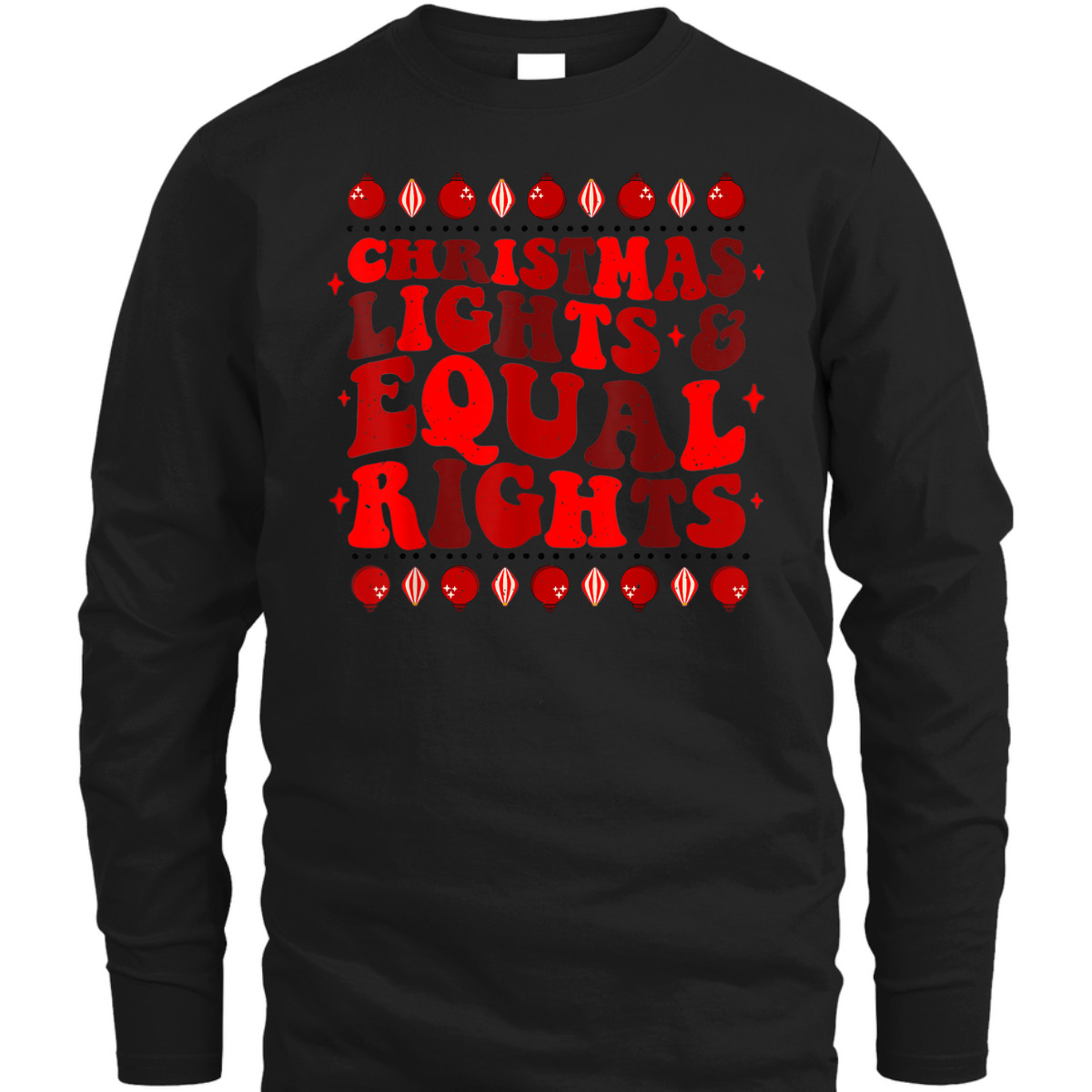 Christmas Lights & Equal Rights Feminist Pajama Pro-Choice T-Shirt
