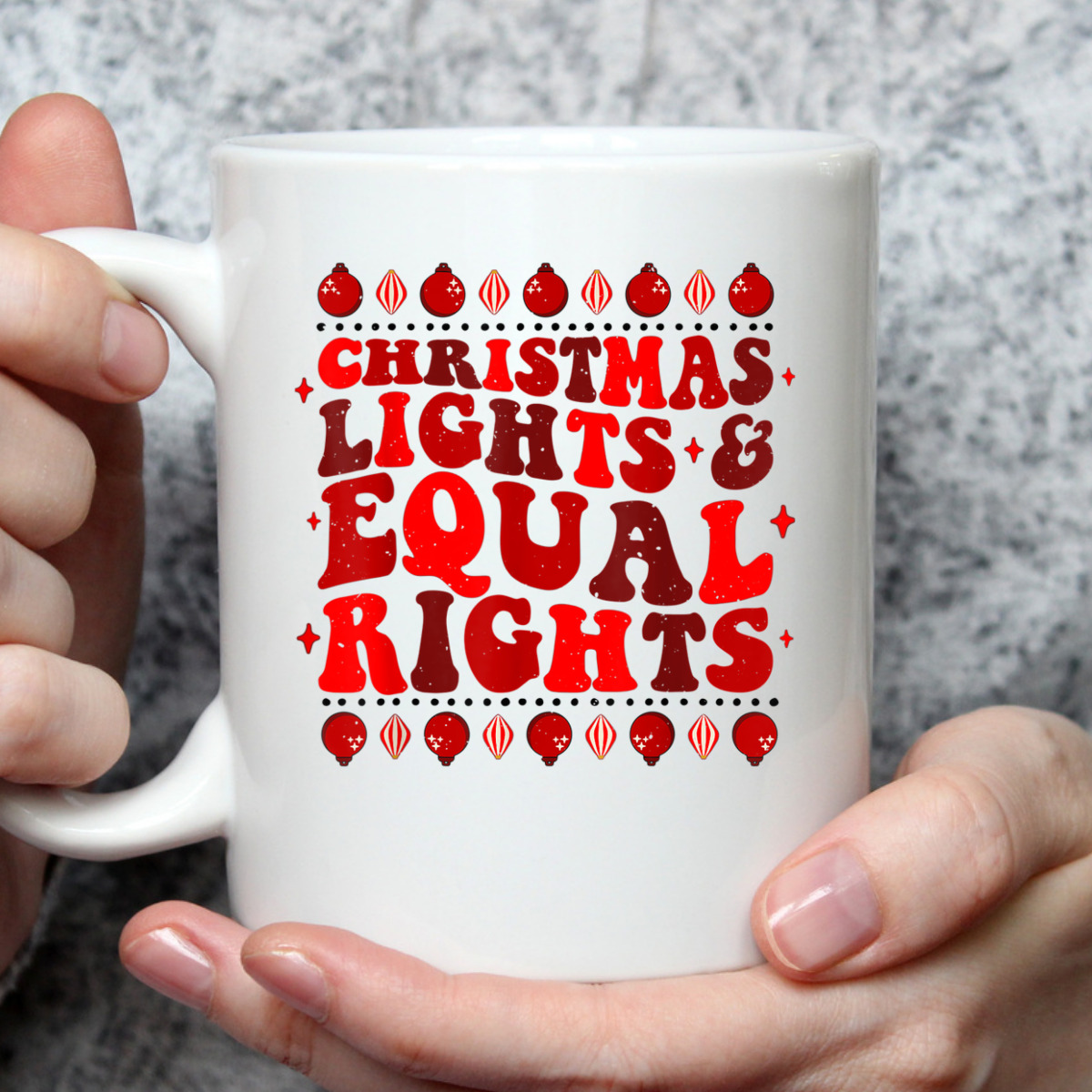 Christmas Lights & Equal Rights Feminist Pajama Pro-Choice T-Shirt Christmas Lights & Equal Rights Feminist Pajama Pro-Choice T-Shirt