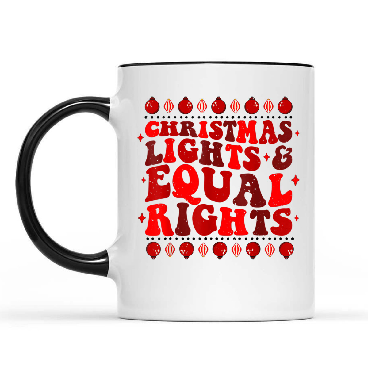 Christmas Lights & Equal Rights Feminist Pajama Pro-Choice T-Shirt