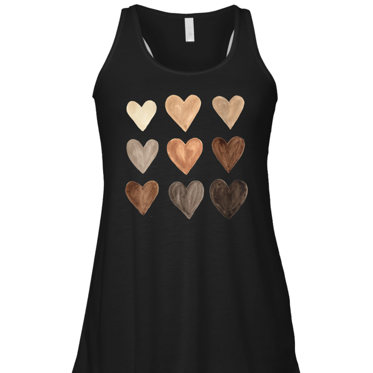 Womens Melanin Hearts Social Justice Equality Unity Protest T-Shirt