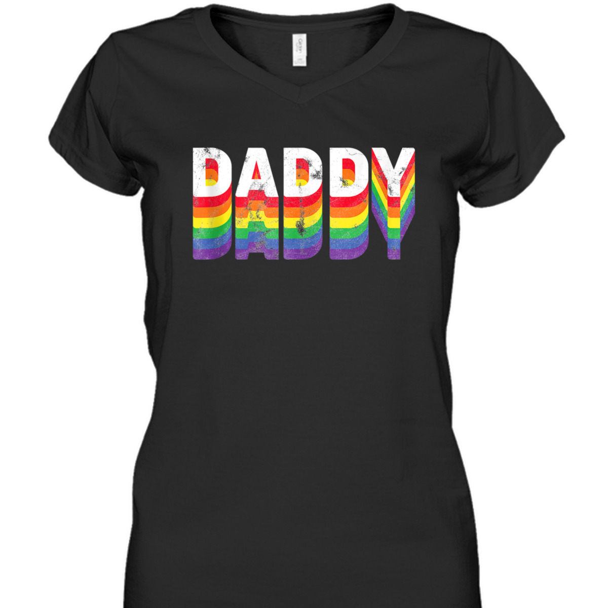 Daddy Gay Pride Retro Dad LGBT Rainbow Parade Equality Men T-Shirt