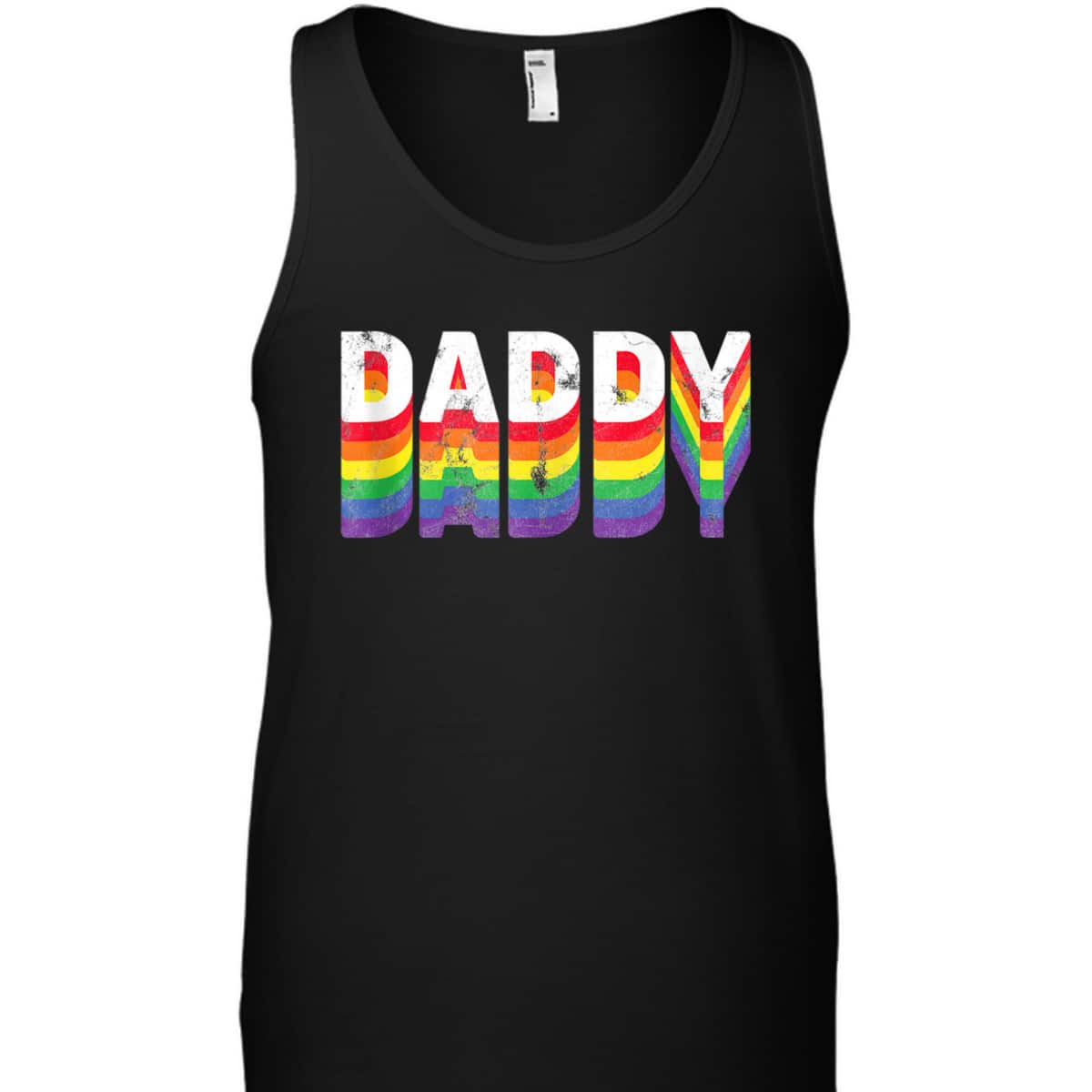 Daddy Gay Pride Retro Dad LGBT Rainbow Parade Equality Men T-Shirt