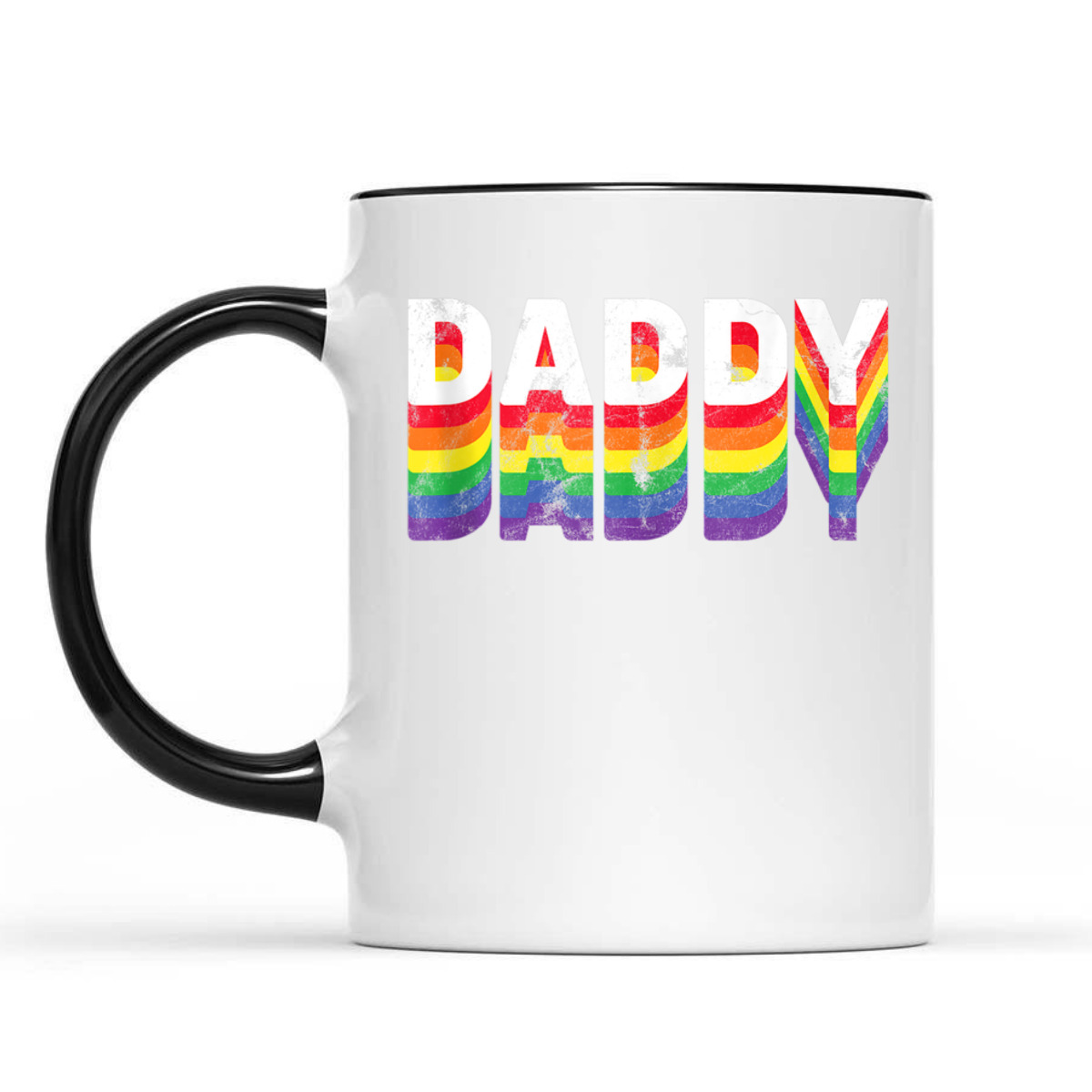 Daddy Gay Pride Retro Dad LGBT Rainbow Parade Equality Men T-Shirt