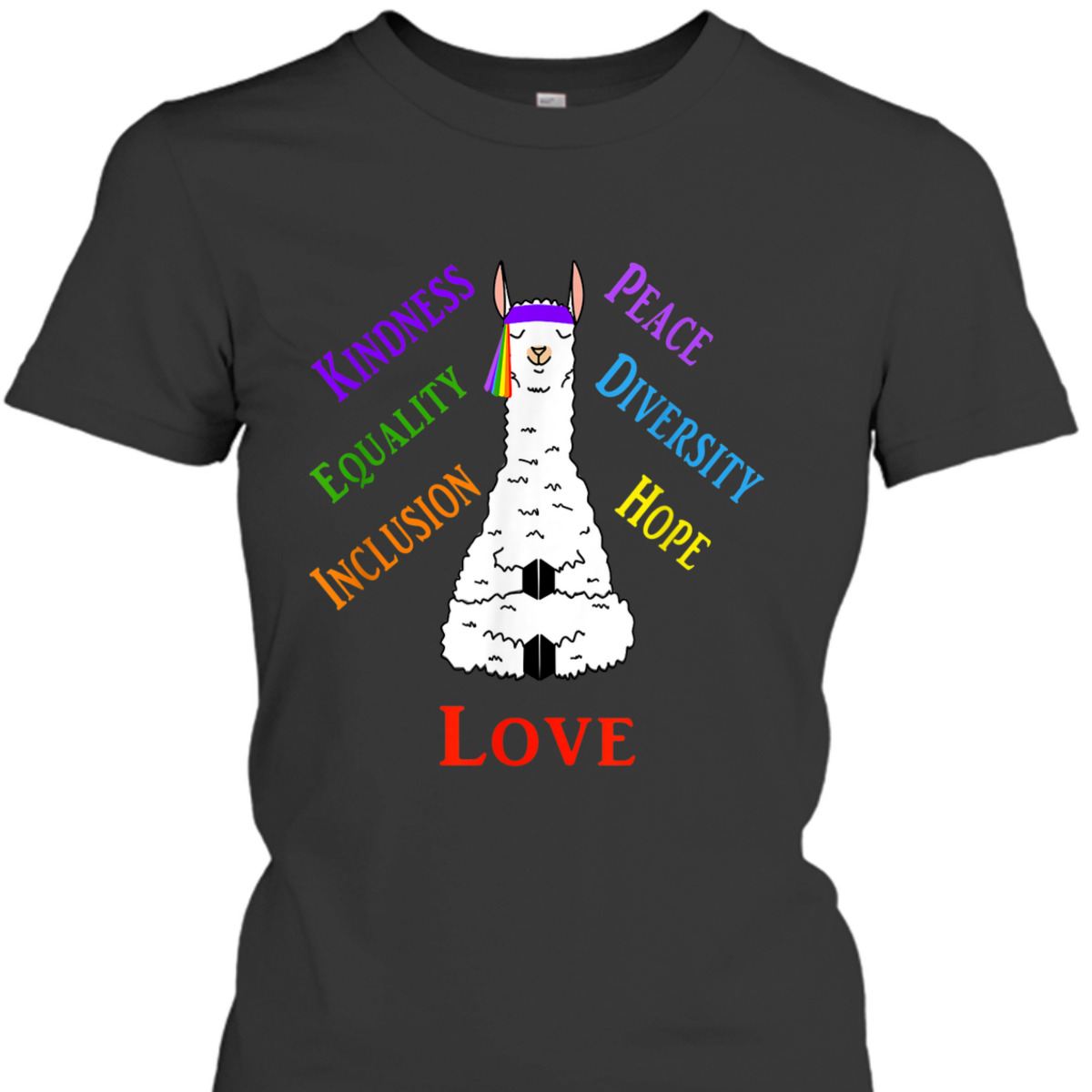Llama Peace Love Inclusion Equality Diversity Human Rights T-Shirt Llama Peace Love Inclusion Equality Diversity Human Rights T-Shirt