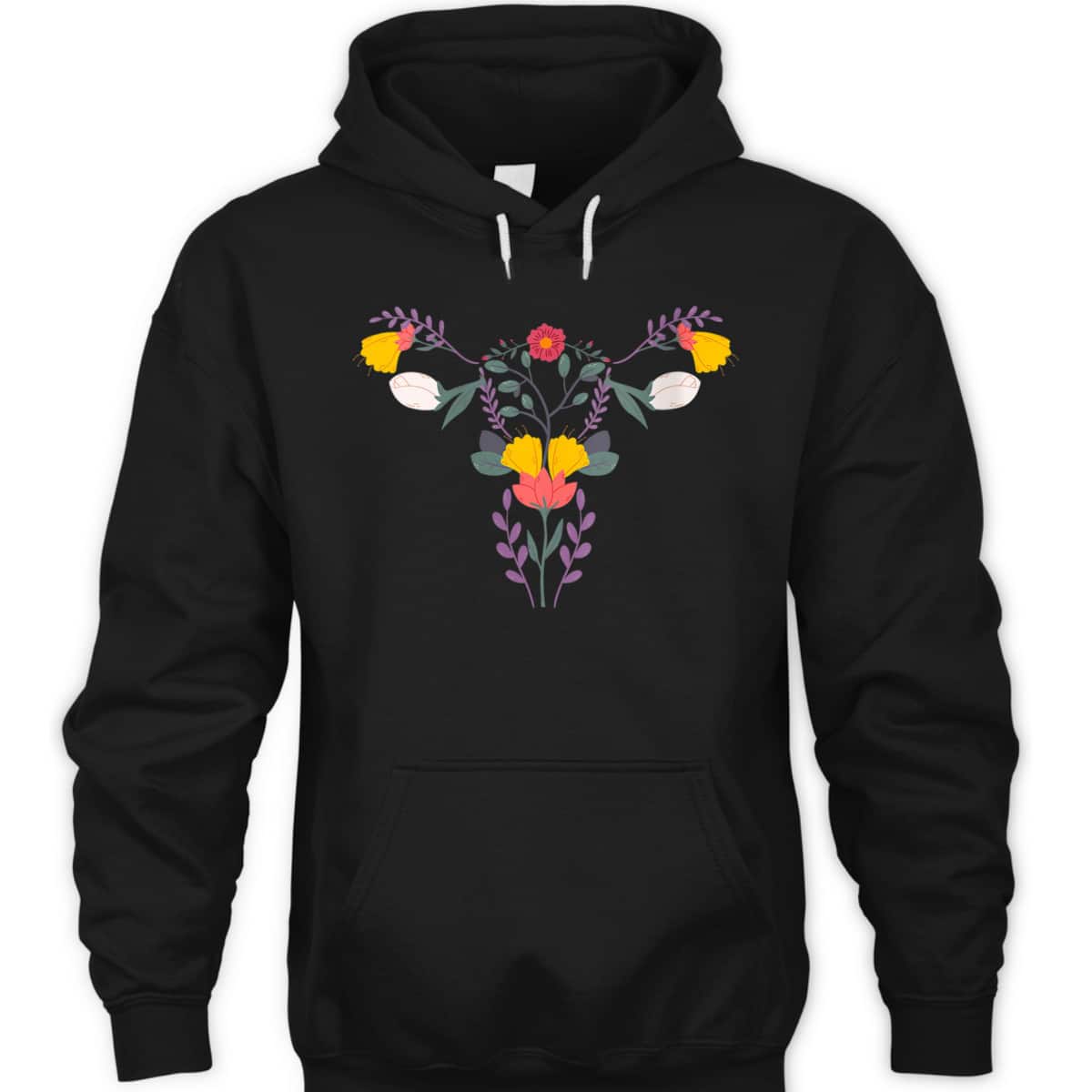 Womens Floral Ovary Uterus Flower Vagina Rights Feminist T-Shirt
