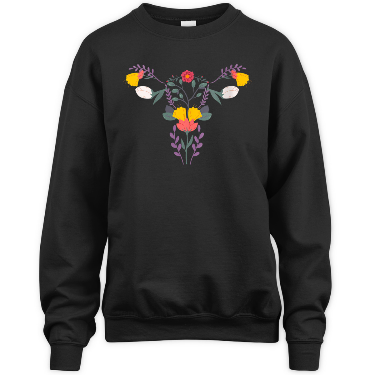 Womens Floral Ovary Uterus Flower Vagina Rights Feminist T-Shirt