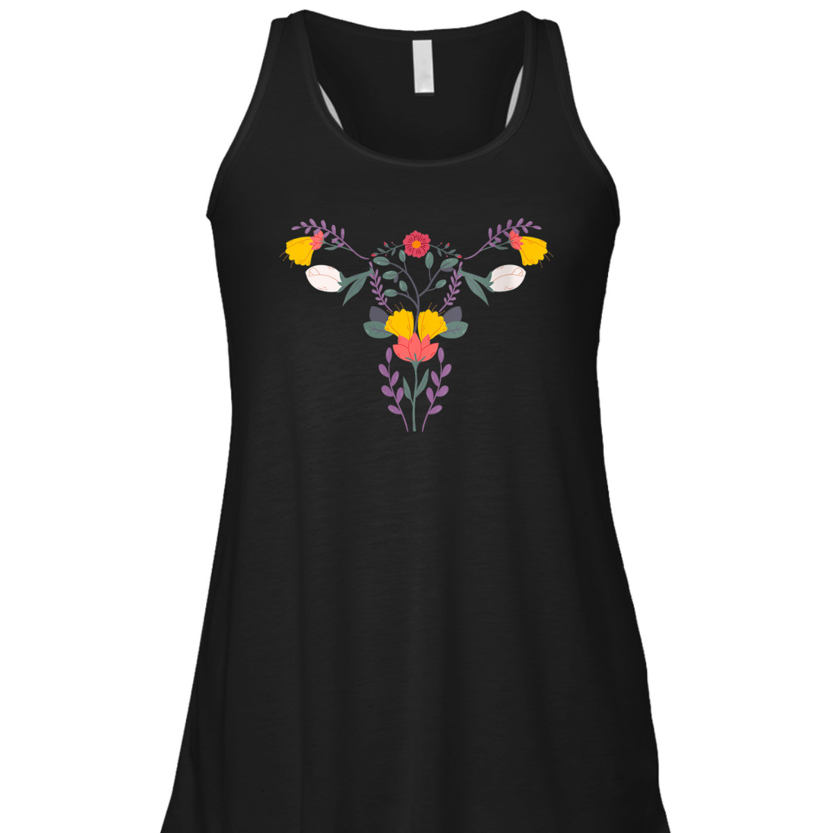 Womens Floral Ovary Uterus Flower Vagina Rights Feminist T-Shirt