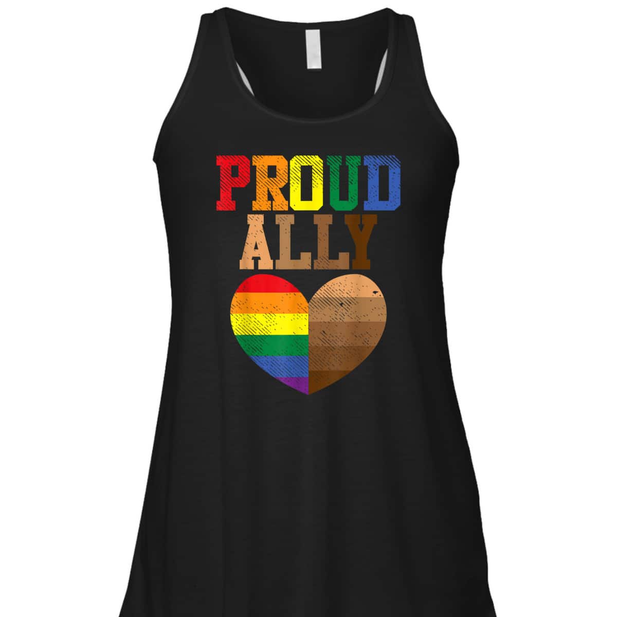 Proud Ally Rainbow Black Pride Heart Love Equality LGBT Gift T-Shirt Proud Ally Rainbow Black Pride Heart Love Equality LGBT Gift T-Shirt