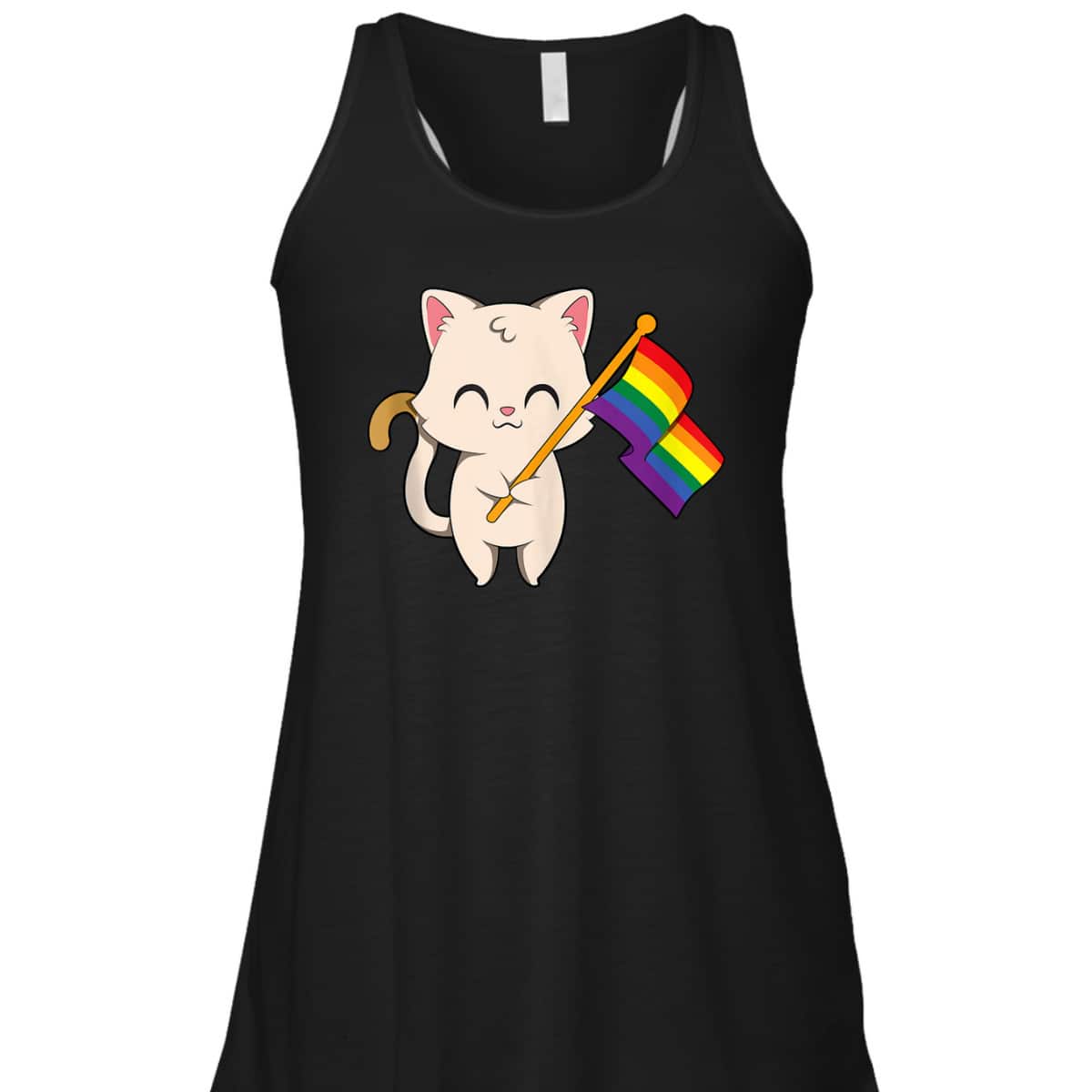 Cat Holding LGBT Flag Equality Pride T-Shirt Cat Holding LGBT Flag Equality Pride T-Shirt