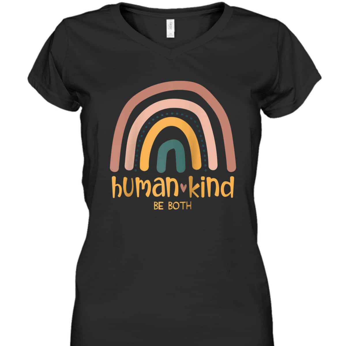 Human Kind Be Both Equality Kindness Humankind Retro Rainbow T-Shirt Human Kind Be Both Equality Kindness Humankind Retro Rainbow T-Shirt