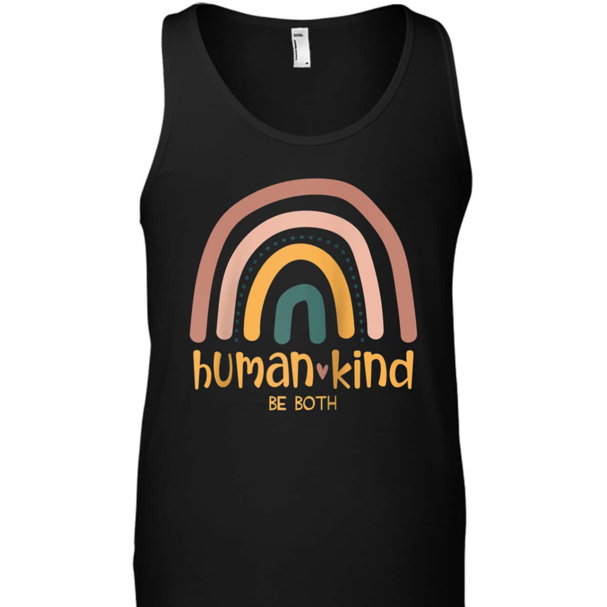 Human Kind Be Both Equality Kindness Humankind Retro Rainbow T-Shirt