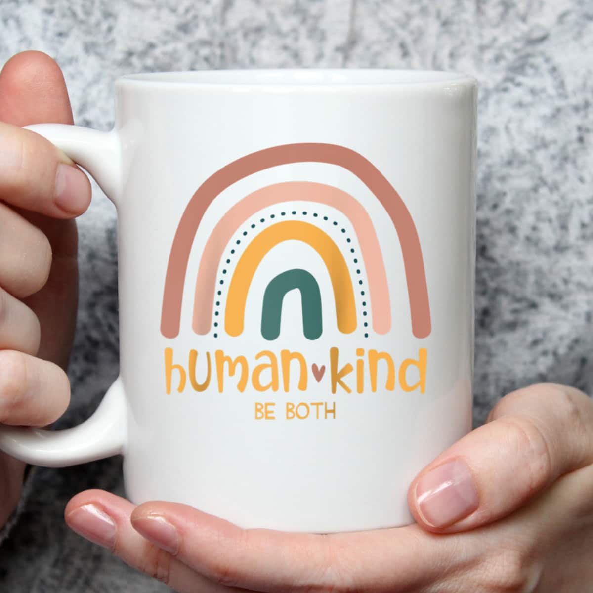 Human Kind Be Both Equality Kindness Humankind Retro Rainbow T-Shirt
