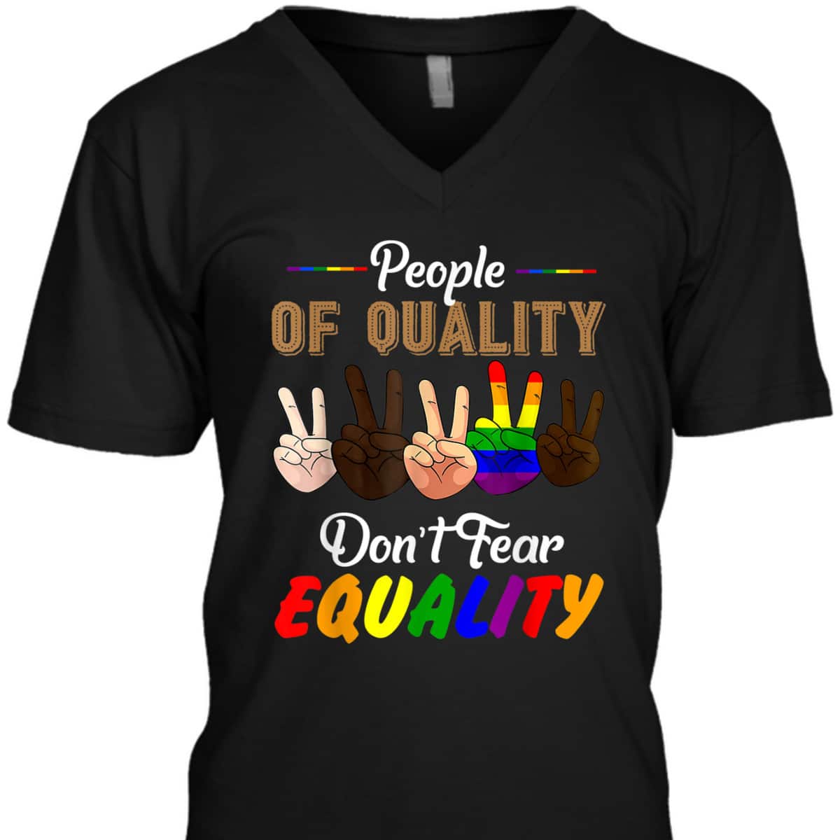 LGBT Pride People Of Quality Do Not Fear Equality Novelty T-Shirt