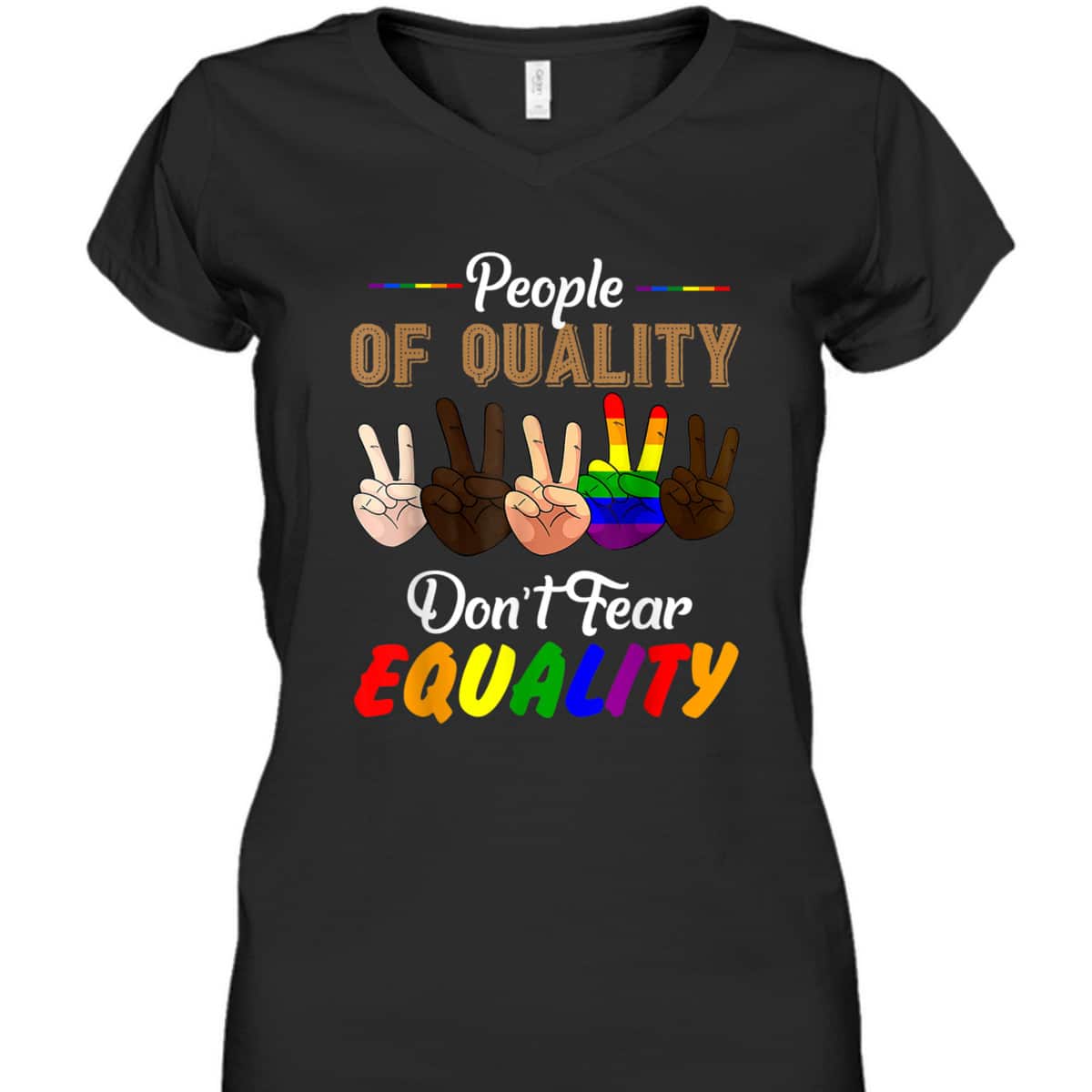 LGBT Pride People Of Quality Do Not Fear Equality Novelty T-Shirt