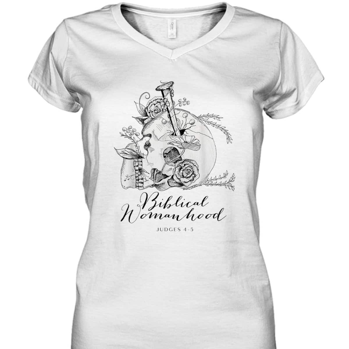 Biblical Womanhood Skull Floral Bible God Women Feminism T-Shirt Biblical Womanhood Skull Floral Bible God Women Feminism T-Shirt
