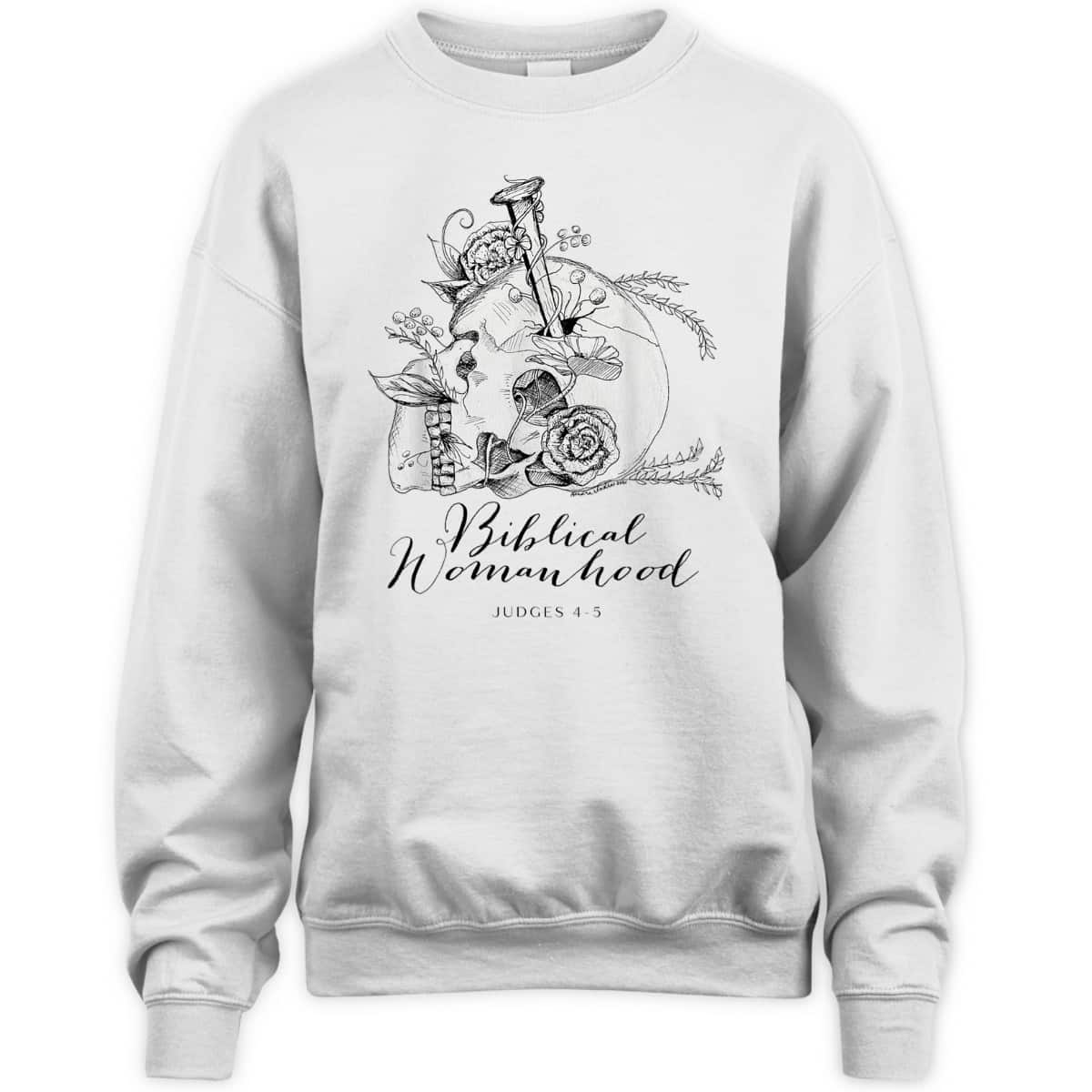 Biblical Womanhood Skull Floral Bible God Women Feminism T-Shirt
