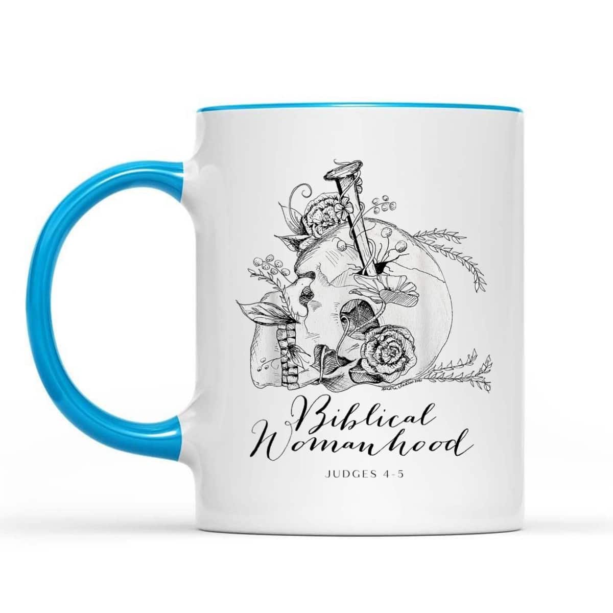 Biblical Womanhood Skull Floral Bible God Women Feminism T-Shirt