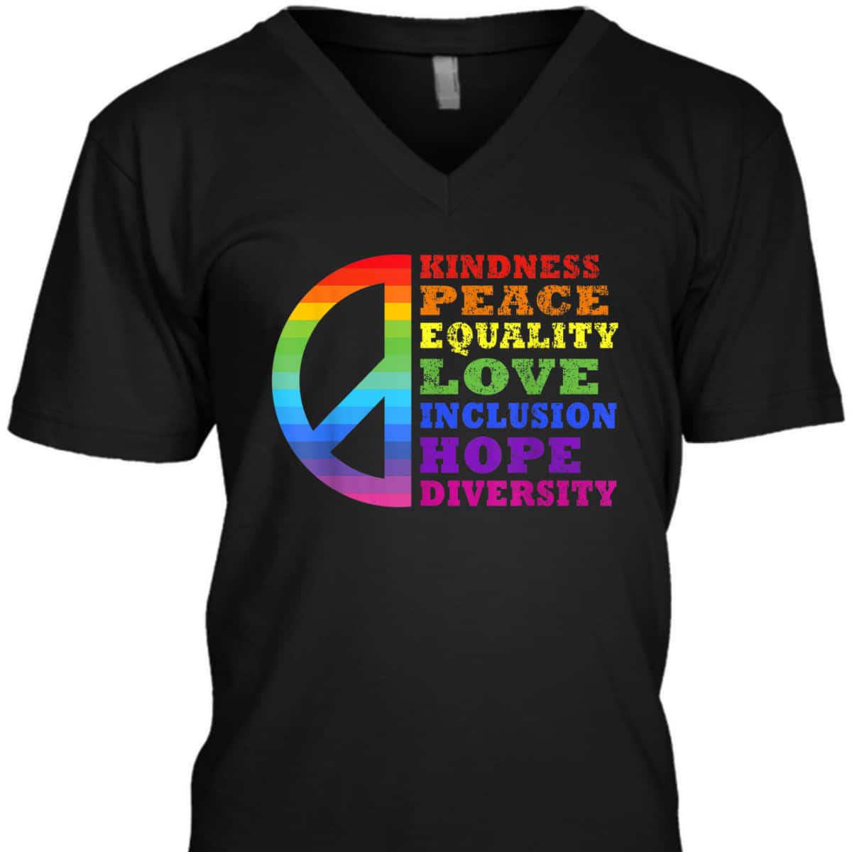 Kindness Peace Equality Love Inclusion Diversity LGBT Pride T-Shirt