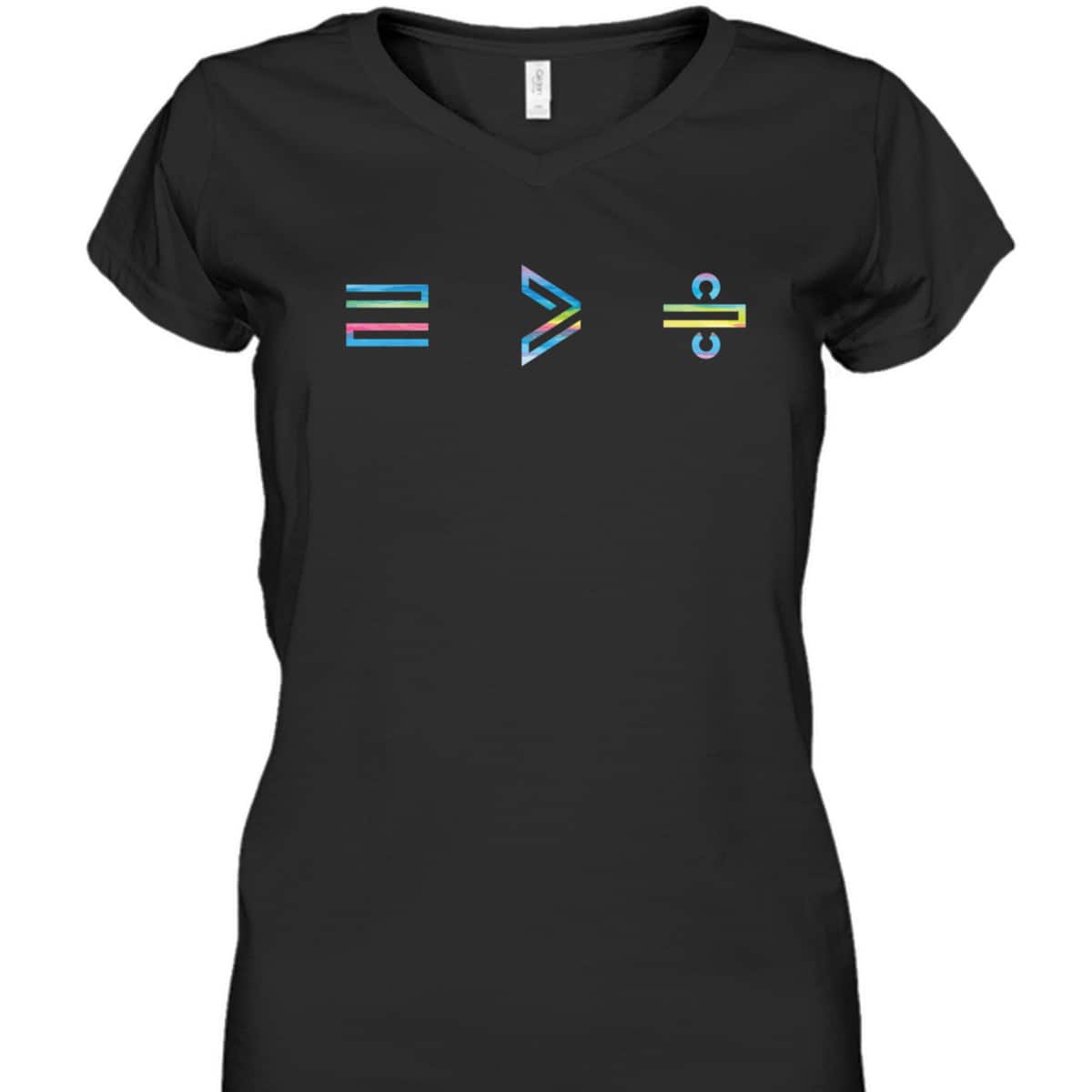 Equality Is Greater Than Division Math Symbol Social Justice T-Shirt