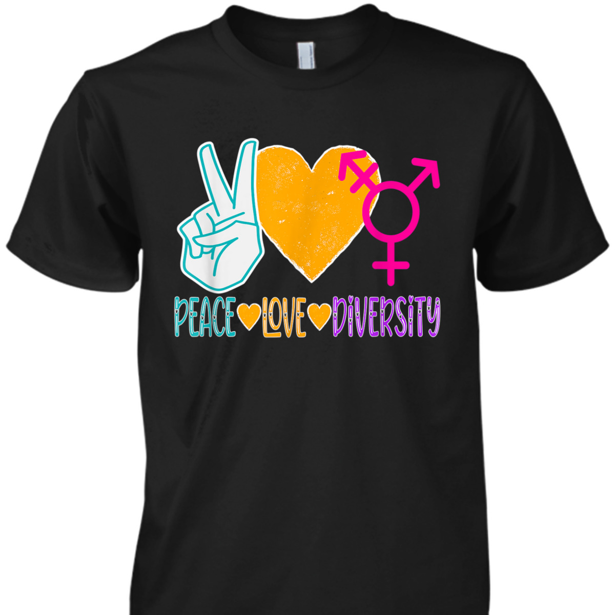 Peace Love Diversity To Celebrate Equality & Inclusion T-Shirt