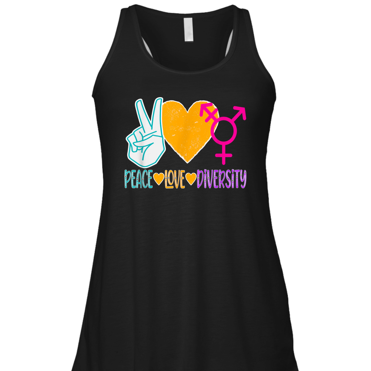Peace Love Diversity To Celebrate Equality & Inclusion T-Shirt