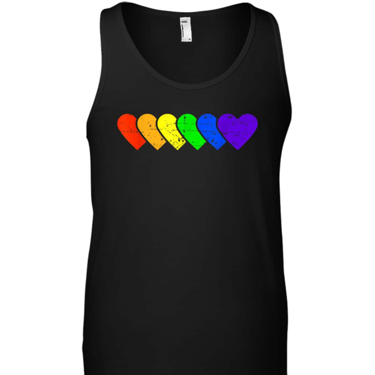 Gay Pride Rainbow Heart Lesbians Equality T-Shirt