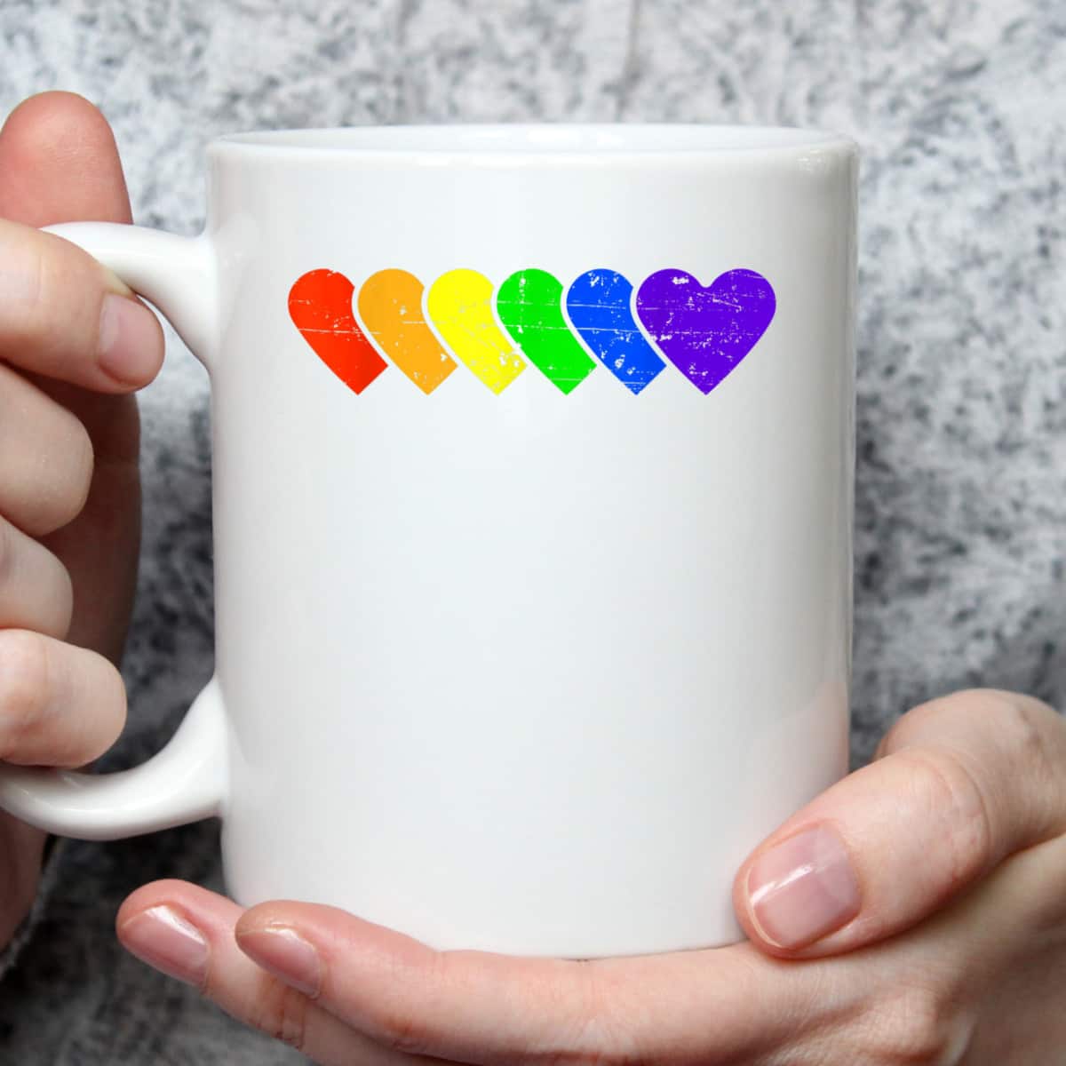 Gay Pride Rainbow Heart Lesbians Equality T-Shirt