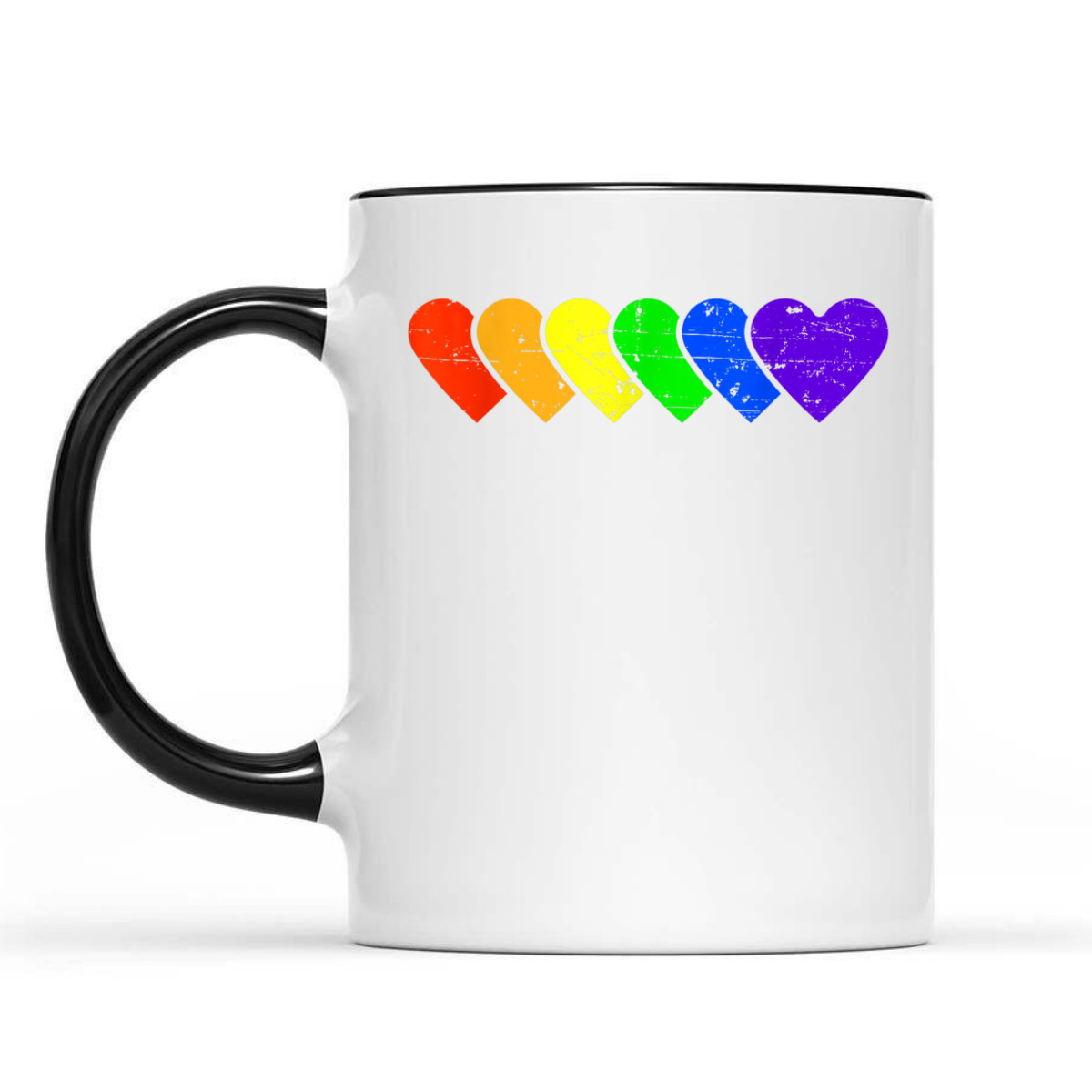 Gay Pride Rainbow Heart Lesbians Equality T-Shirt