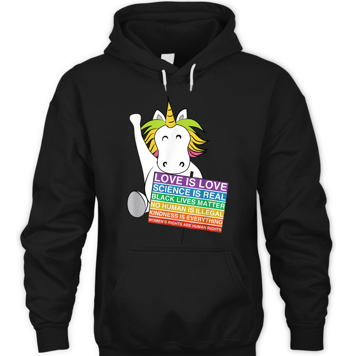 Human Rights Unicorn Equality Social Justice Womens T-Shirt