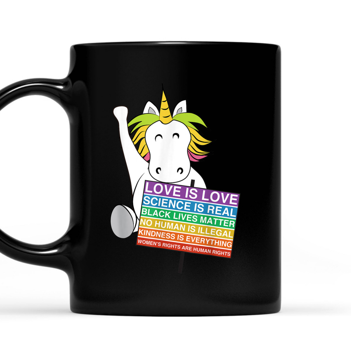 Human Rights Unicorn Equality Social Justice Womens T-Shirt