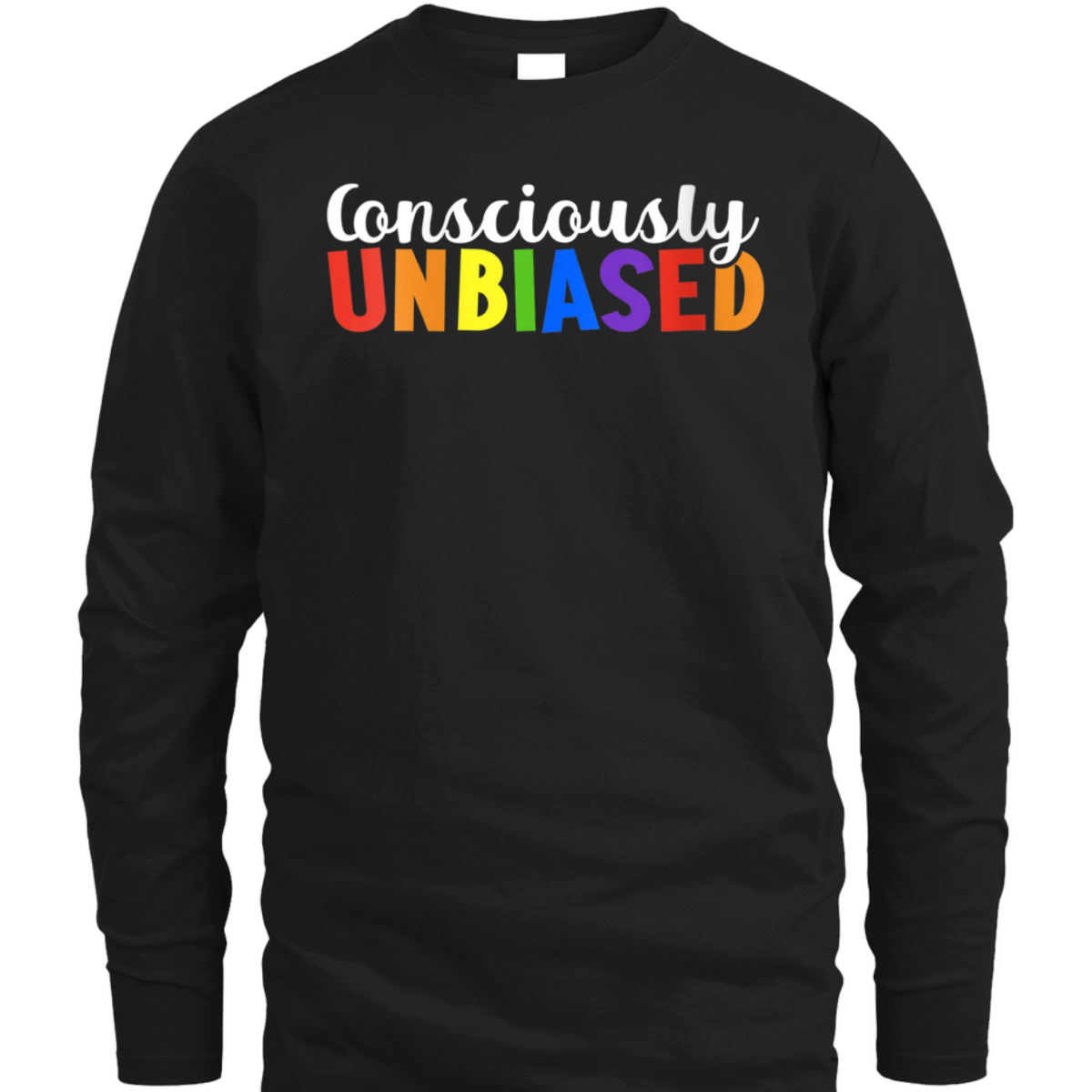Womens Consciously Unbiased LGBTQ Equality Pride T-Shirt