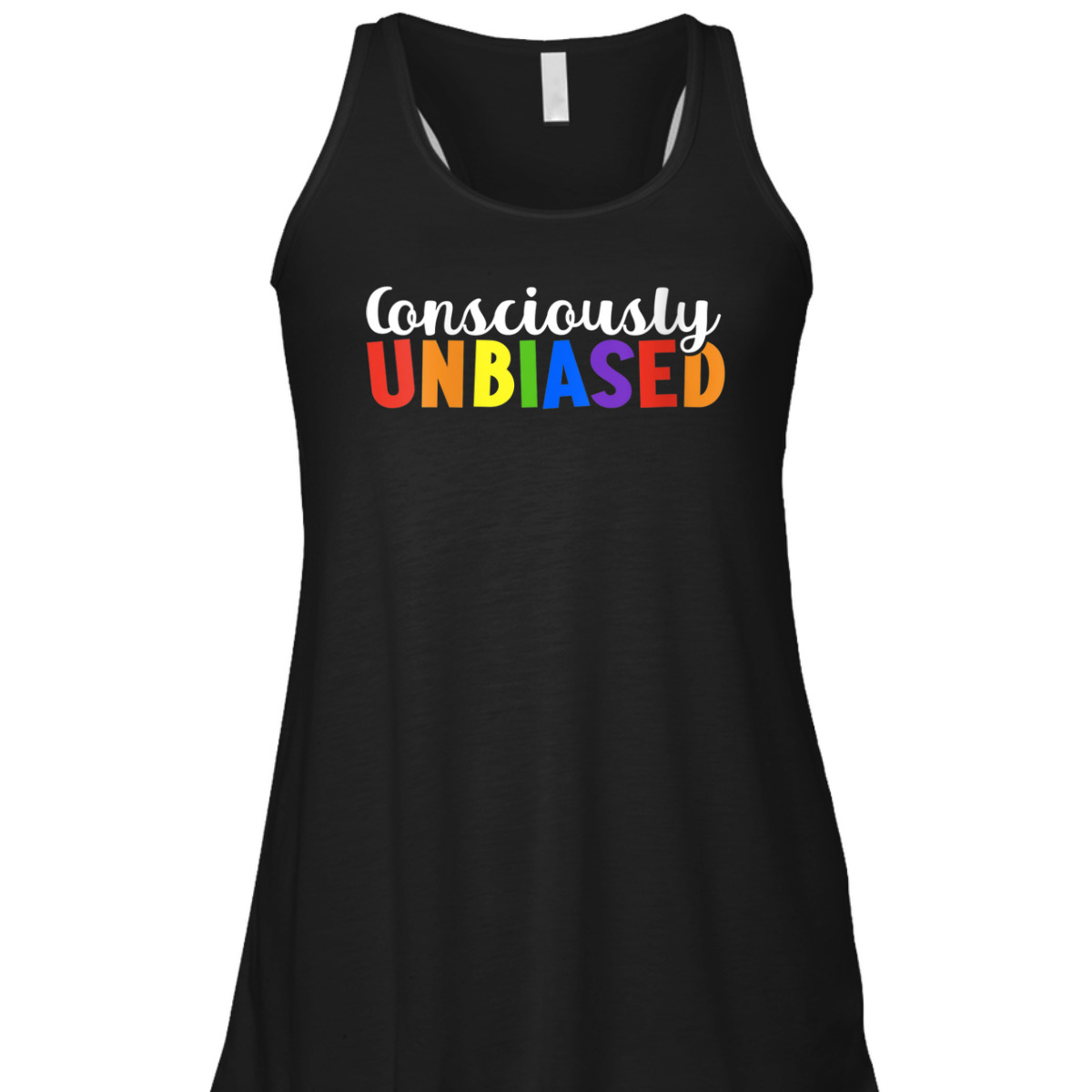 Womens Consciously Unbiased LGBTQ Equality Pride T-Shirt