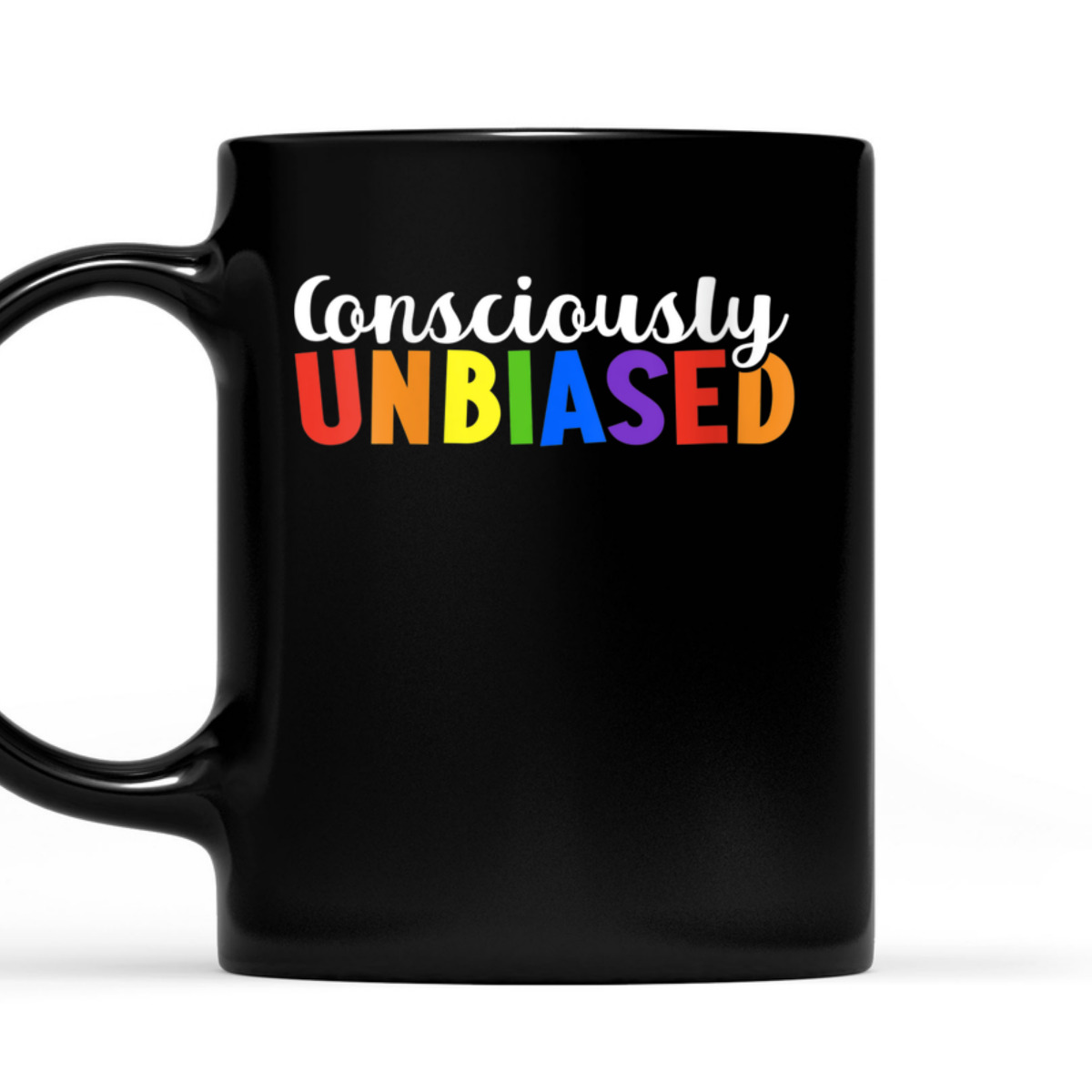 Womens Consciously Unbiased LGBTQ Equality Pride T-Shirt