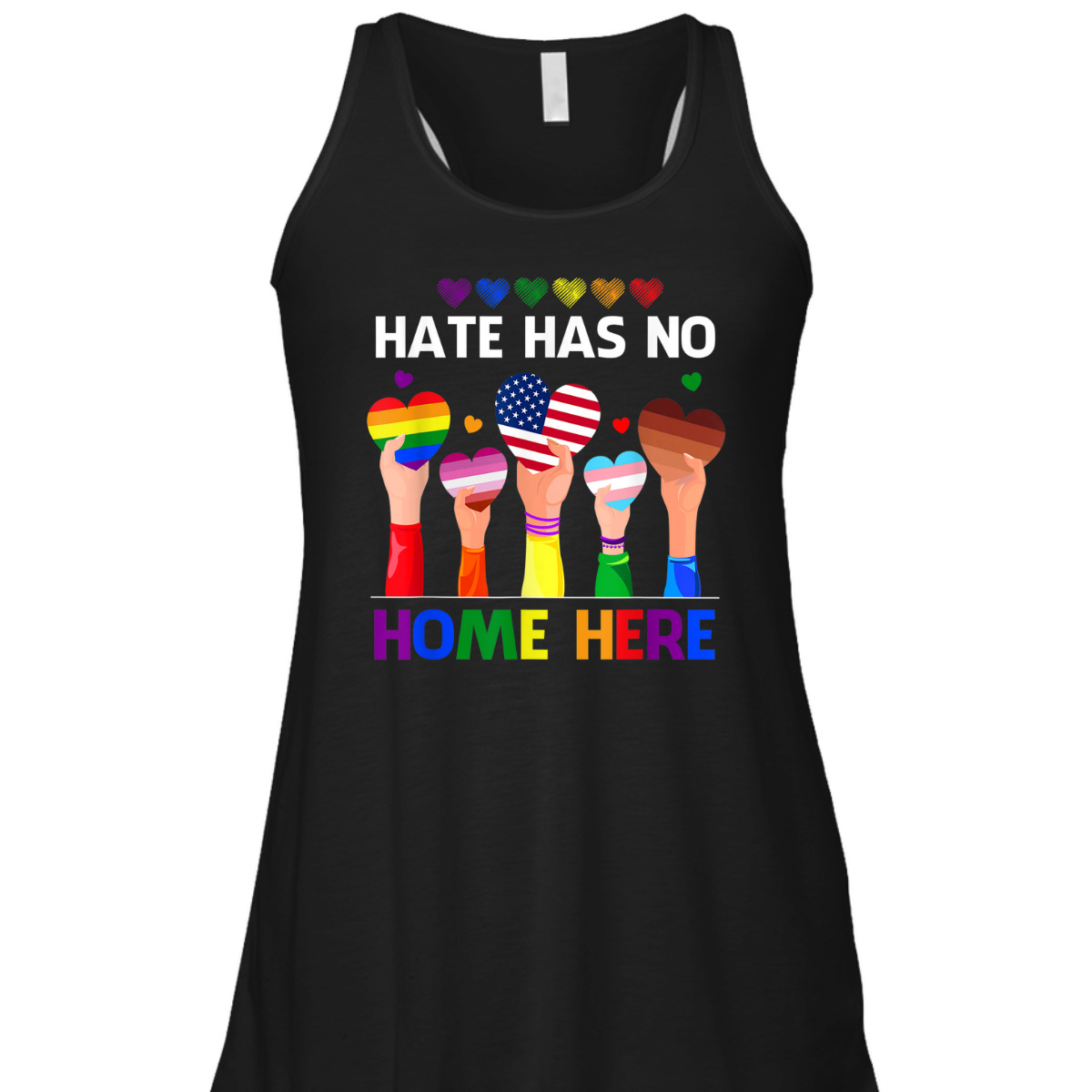 LGBT Hate Has No Home Here Equality Ally Heart Rainbow Flag T-Shirt LGBT Hate Has No Home Here Equality Ally Heart Rainbow Flag T-Shirt