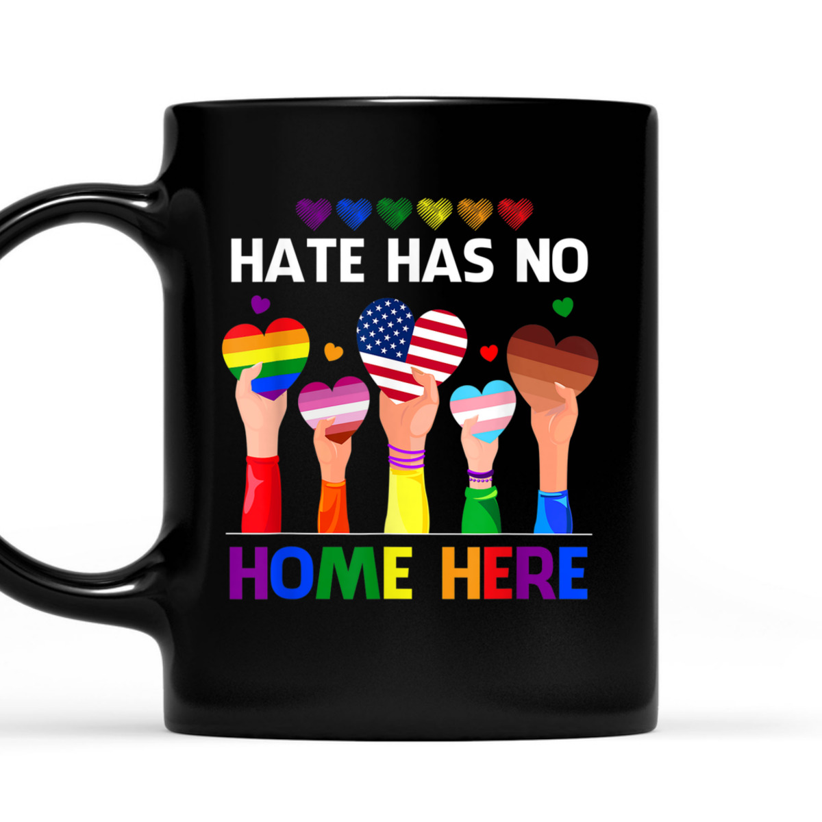 LGBT Hate Has No Home Here Equality Ally Heart Rainbow Flag T-Shirt LGBT Hate Has No Home Here Equality Ally Heart Rainbow Flag T-Shirt