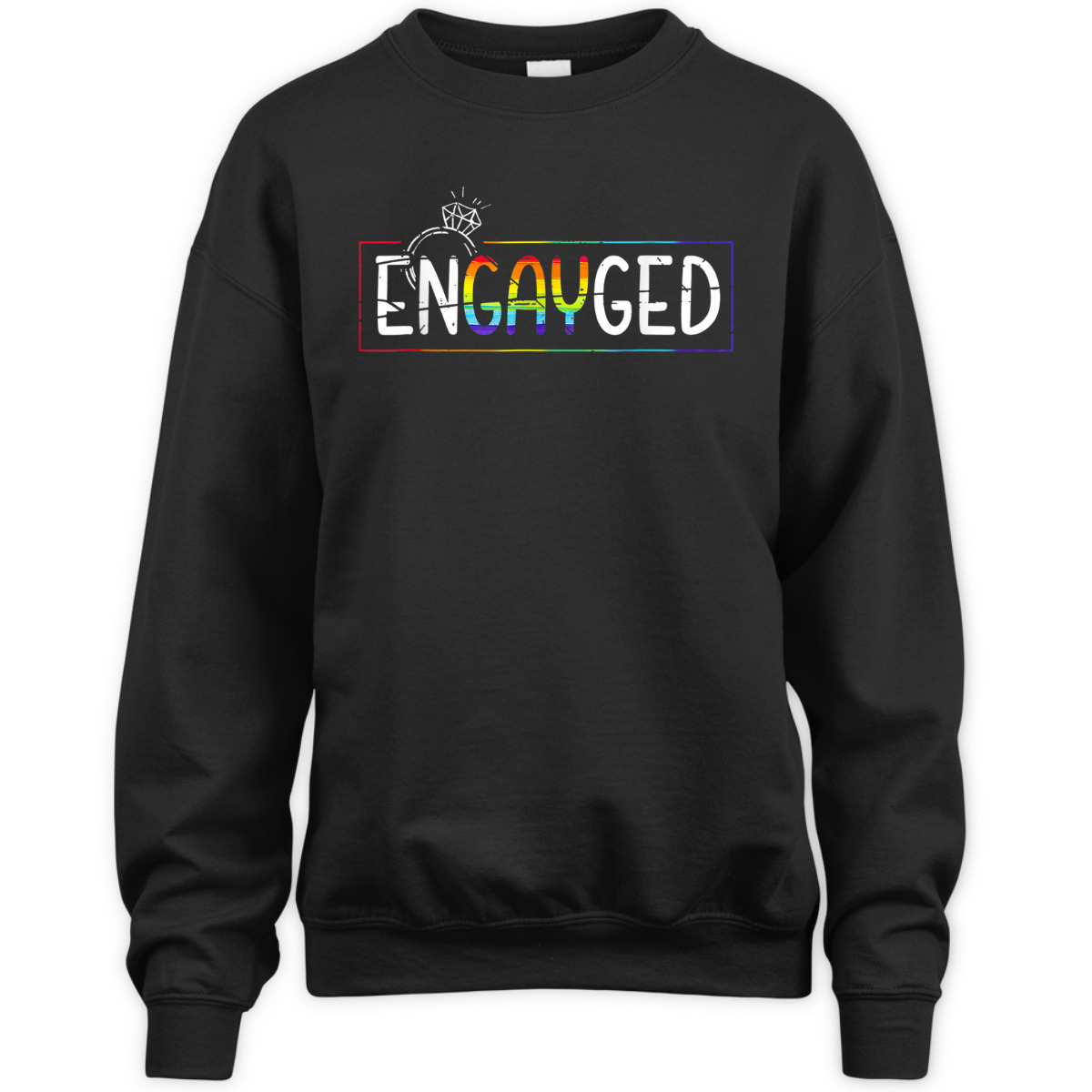 Gay Pride Month Rainbow Flag Equality Engayged LGBT T-Shirt Gay Pride Month Rainbow Flag Equality Engayged LGBT T-Shirt