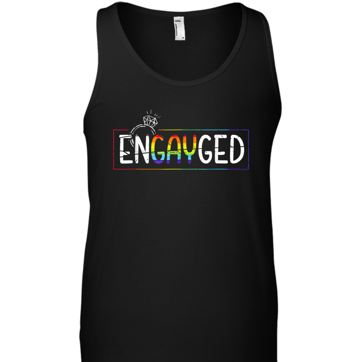 Gay Pride Month Rainbow Flag Equality Engayged LGBT T-Shirt Gay Pride Month Rainbow Flag Equality Engayged LGBT T-Shirt
