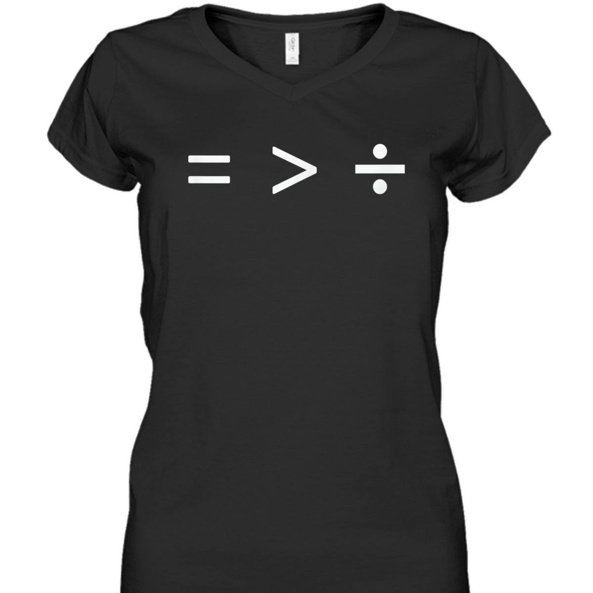 Equal Rights Math Equality Sign, Greater Than Division Sign T-Shirt