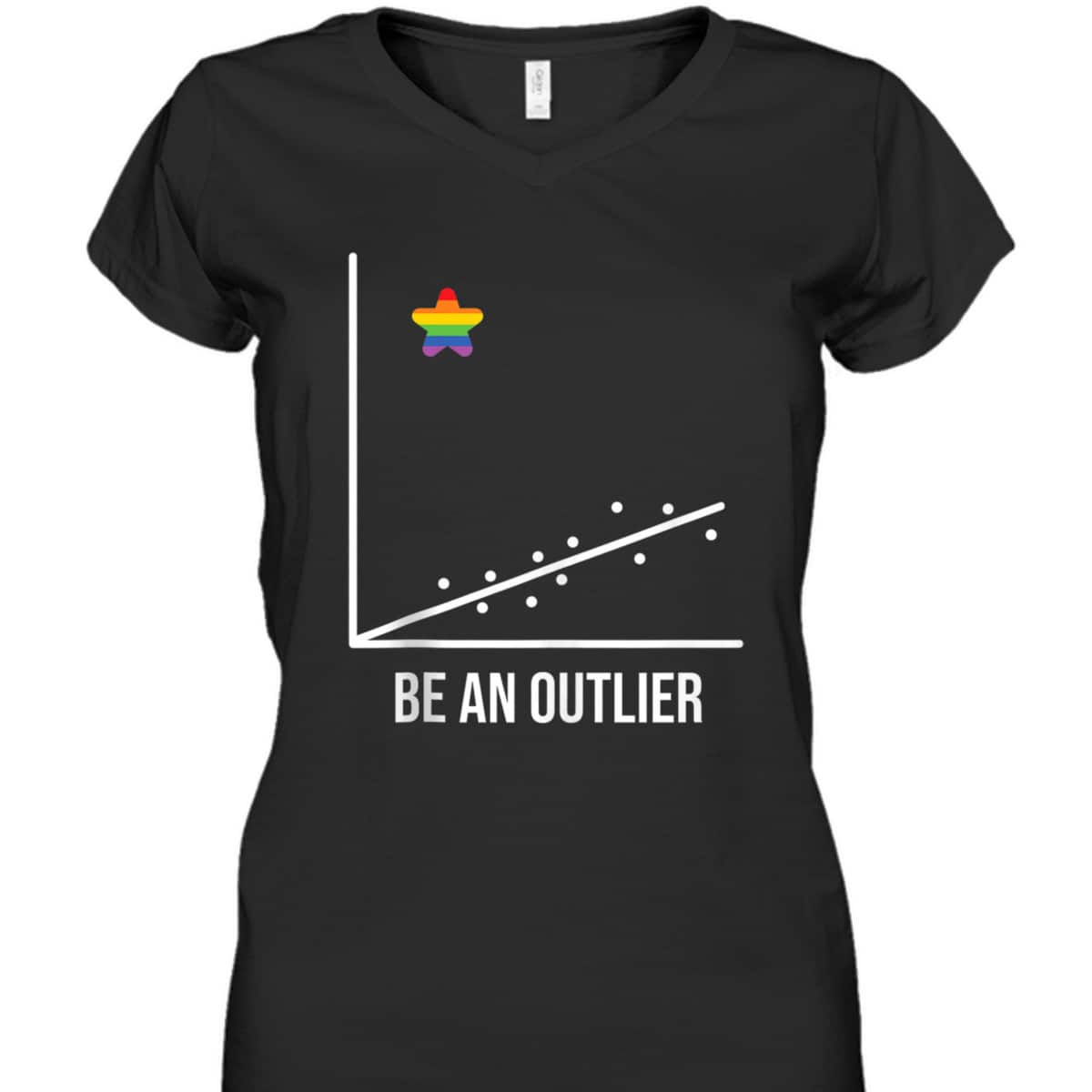 Outlier Math Geek LGBT Equality Pride T-Shirt