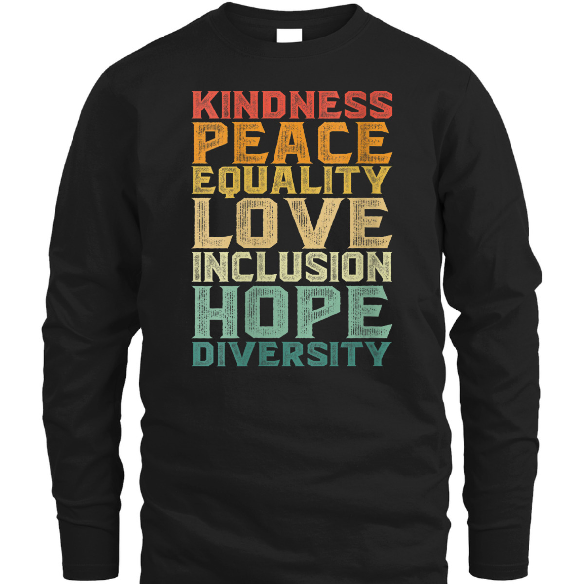 Womens Peace Love Diversity Inclusion Equality Black History Month T-Shirt