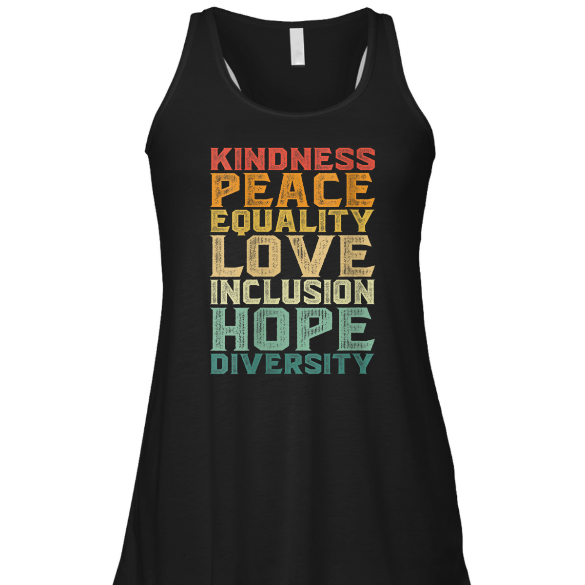 Womens Peace Love Diversity Inclusion Equality Black History Month T-Shirt