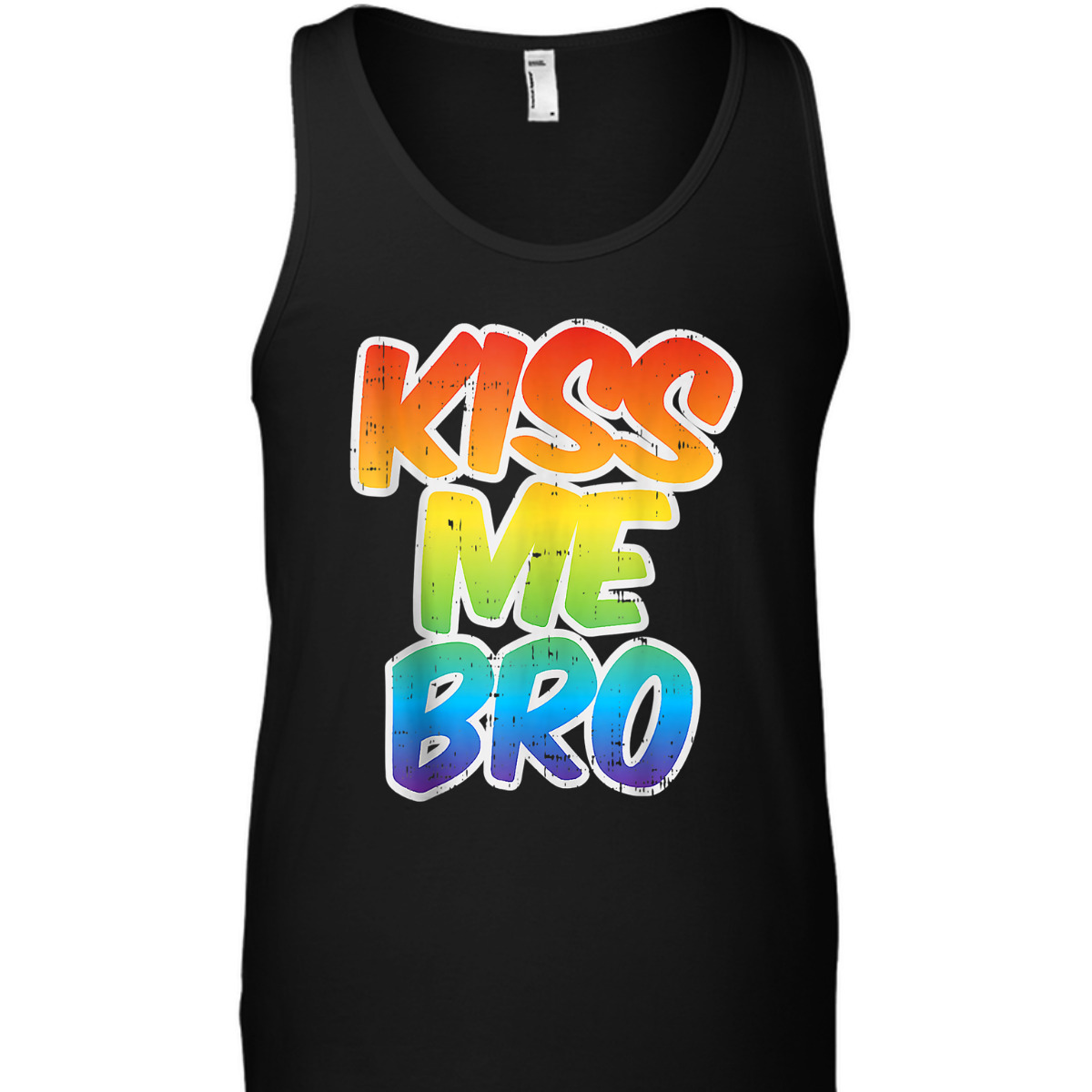 Kiss Me Bro Funny LGBT-Q Rainbow Gay Proud Equality Male T-Shirt
