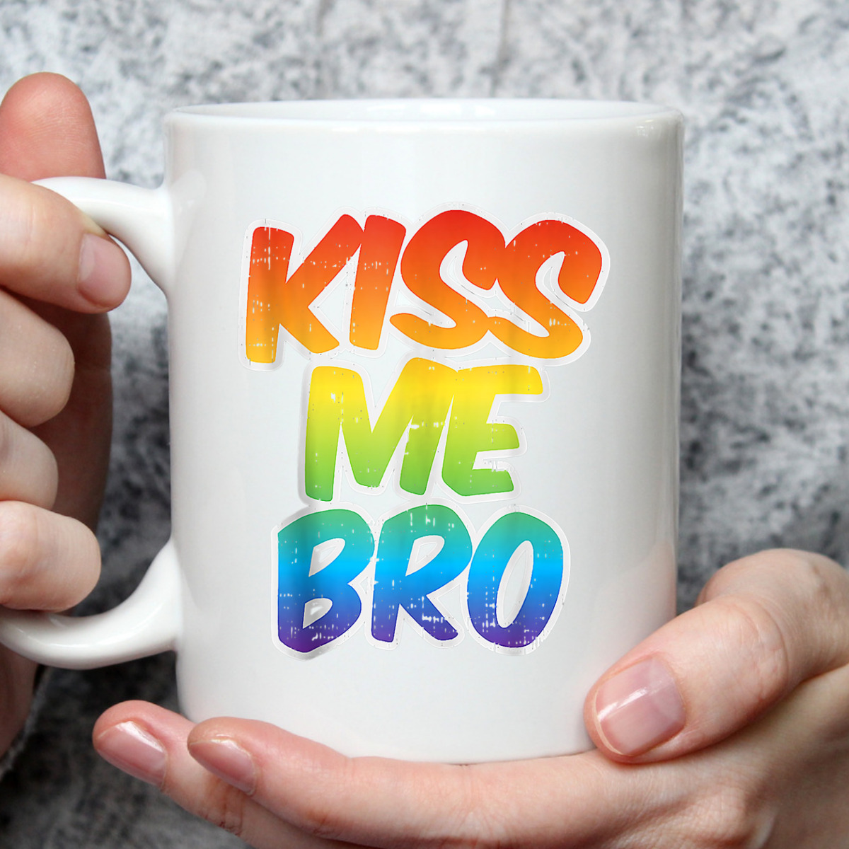 Kiss Me Bro Funny LGBT-Q Rainbow Gay Proud Equality Male T-Shirt