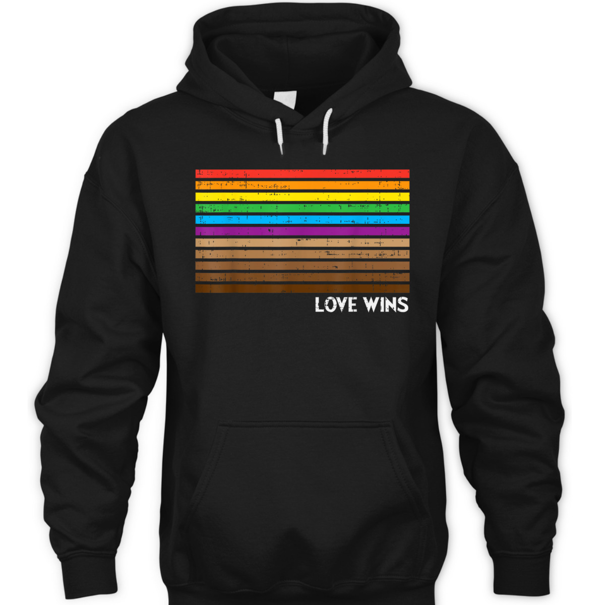 Rainbow Black Pride Flag Love Wins Equality Gay LGBT Gift T-Shirt