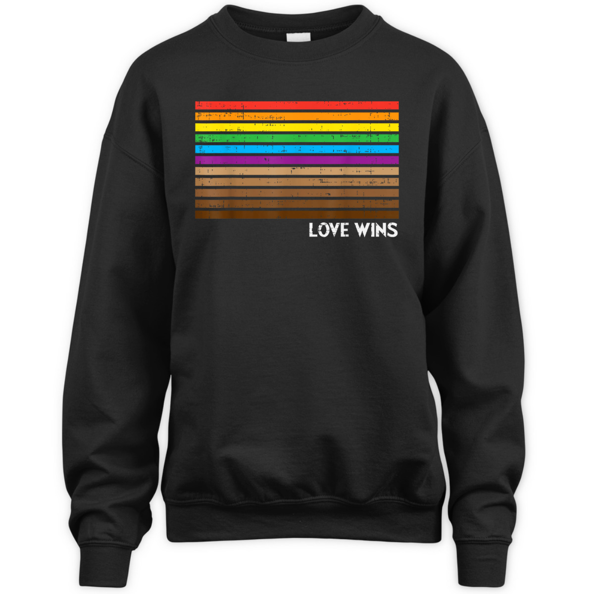 Rainbow Black Pride Flag Love Wins Equality Gay LGBT Gift T-Shirt
