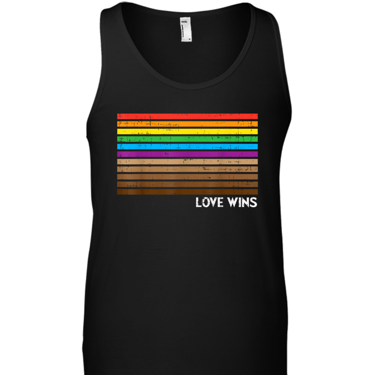 Rainbow Black Pride Flag Love Wins Equality Gay LGBT Gift T-Shirt