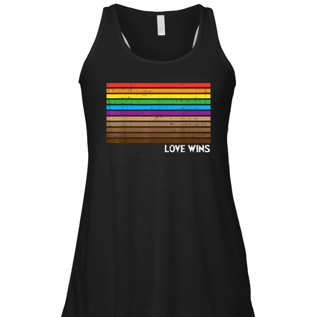 Rainbow Black Pride Flag Love Wins Equality Gay LGBT Gift T-Shirt