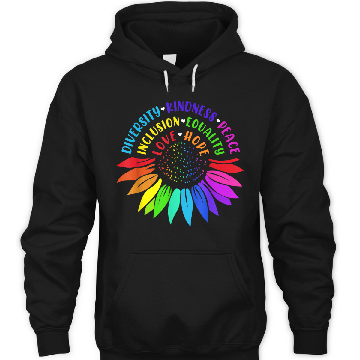 Sunflower Kindness Peace Equality Rainbow Flag LGBTQ Pride T-Shirt
